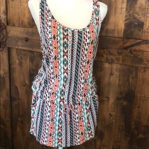 Tank Sundress or Tunic with String tie front Small